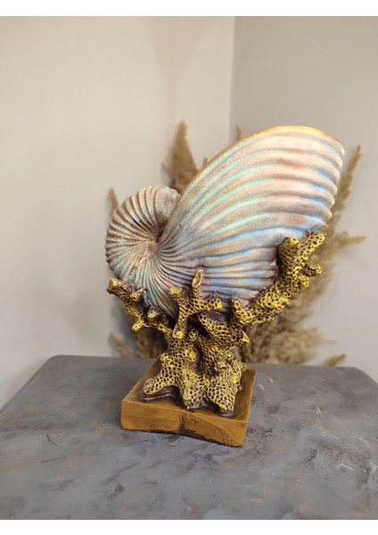 Deniz Kabuğu Istiridye Mercan Polyester Dekoratif Obje