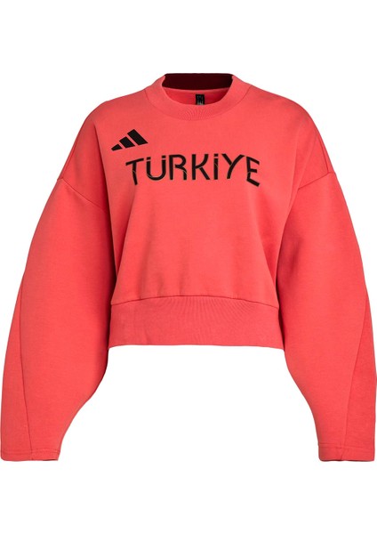 Türkiye Kadın Pembe Günlük Stil Sweatshirt JG5701