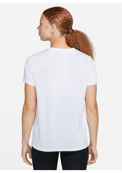 Beyaz Kadın Yuvarlak Yaka Normal Kalıp T-Shirt DX0687-100 W Nk Df Rlgd Ss Tee Beden: Xs fırsatları