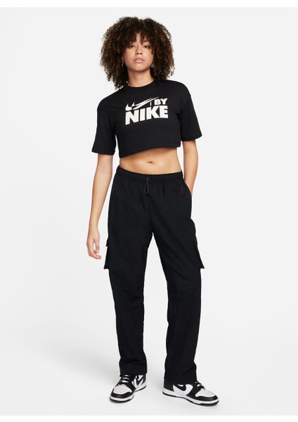 Siyah Kadın Bisiklet Yaka T-Shirt FZ4635-010-W Nsw Crop Tee Gls Beden: M fiyatları