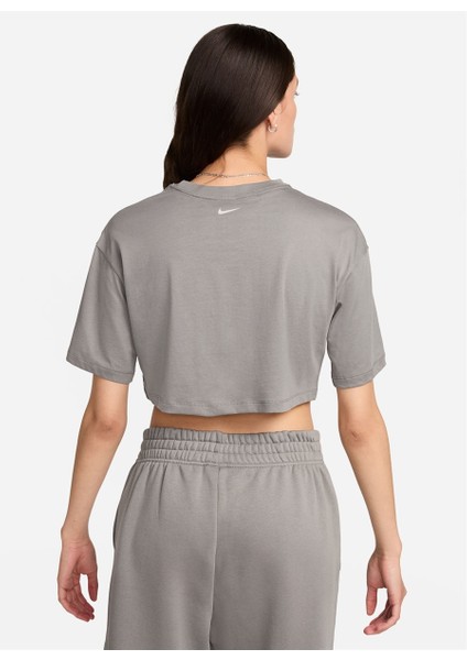 Gri Kadın Yuvarlak Yaka T-Shirt FZ4635-029 W Nsw Crop Tee Gls Beden: Xs indirimleri