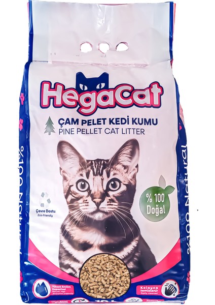 Hegacat Çam Pelet Kedi Kumu 10 L x 3 Adet