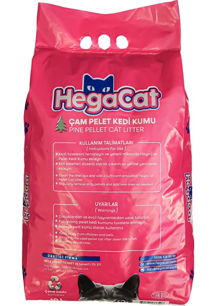 Hegacat Çam Pelet Kedi Kumu 10 L x 3 Adet