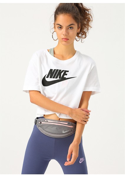 Yuvarlak Yaka Baskılı Beyaz Kadın T-Shirt BV6175-100 Tee Essntl Crp Icn Ftr Beden: L fiyatları