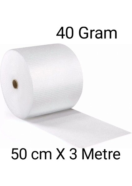 ( 40 Gram ) 50 cm X 3 Metre Balonlu Ambalaj Naylonu Pat Pat Baloncuklu Havalı Pıt Pıt Eşya Sarma Koruma Naylonu