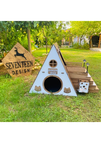 Seventeen Design Bungalov Kedi Evi, Bungalov Kedi Yuvası, Kedi Evi, Kedi Yuvası, Kedi Oyun Alanı