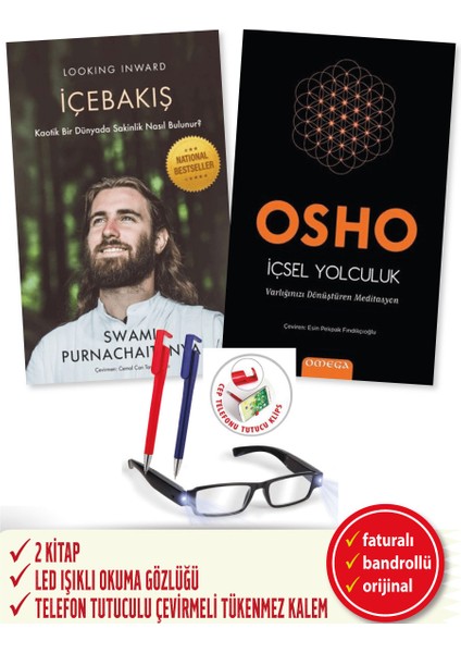 İçebakış - İçsel Yolculuk - 2 Kitap + Led Gözlük