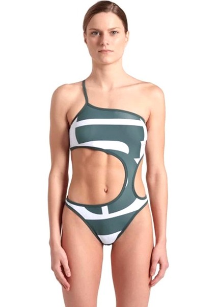 Swimsuitalysingle Shoulder Kadın Yüzücü Mayo 007049616