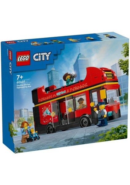 Urg 60407 City Kırmızı Iki Katlı Tur Otobüsü 384 Parça +7 Yaş Lucest Yeni