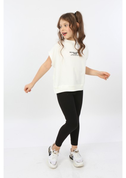 Toontoy Kız Çocuk Never Means Now Baskılı T-Shirt