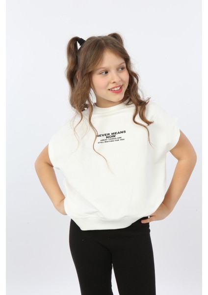 Toontoy Kız Çocuk Never Means Now Baskılı T-Shirt modelleri