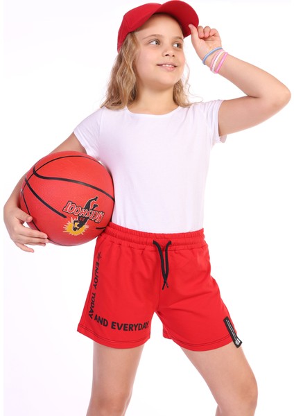 Toontoy Kız Çocuk Enjoy Today Baskılı Şort