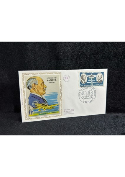 1971 Fransa Fdc Ilk Gün Zarfı Raymond Vernier Premier Uçak Temalı Ipek Baskı