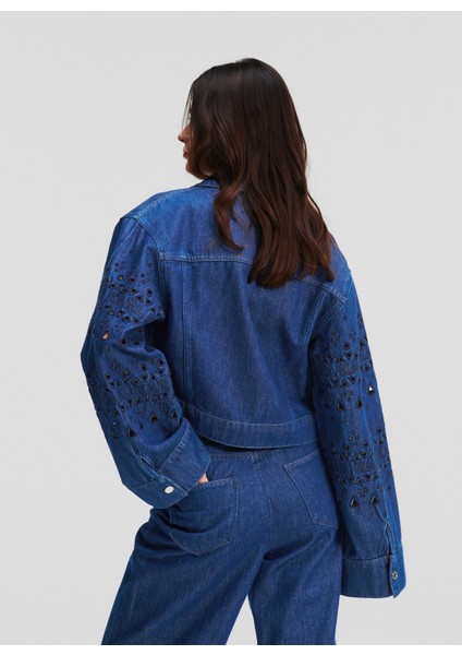 Koyu Mavi Kadın Denim Ceket 241W1422 fırsatları