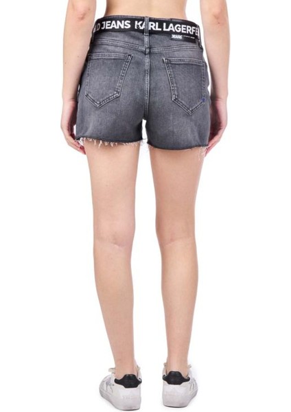 Yüksek Bel Normal Antrasit Kadın Denim Şort 241J1121 fiyatları