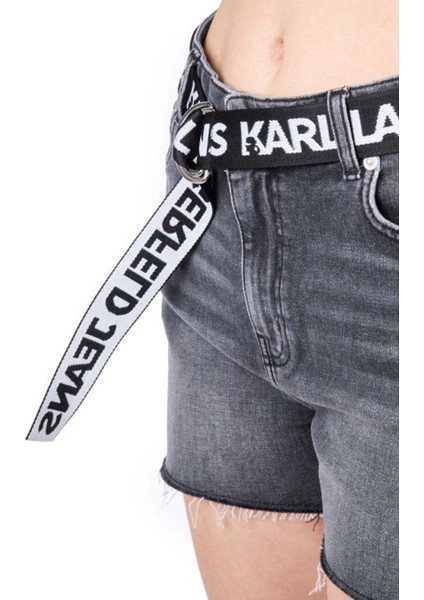 Yüksek Bel Normal Antrasit Kadın Denim Şort 241J1121 modelleri