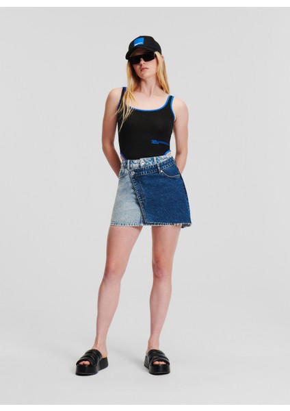 Yüksek Bel Mavi Kadın Denim Etek 241J1200