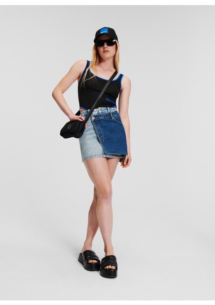 Yüksek Bel Mavi Kadın Denim Etek 241J1200