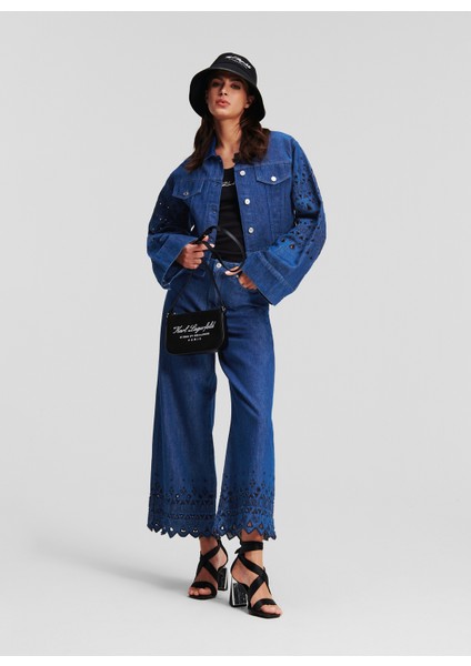Koyu Mavi Kadın Denim Ceket 241W1422