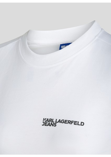 Yuvarlak Yaka Düz Beyaz Kadın T-Shirt 241J1700 fiyatları