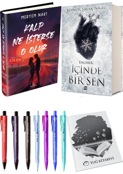 Içinde Bir Sen 1 Engerek Ciltli Binnur Şafak Nigiz ve Kalp Ne Isterse O Olur 2 Ciltli Meryem Nart 2li Set