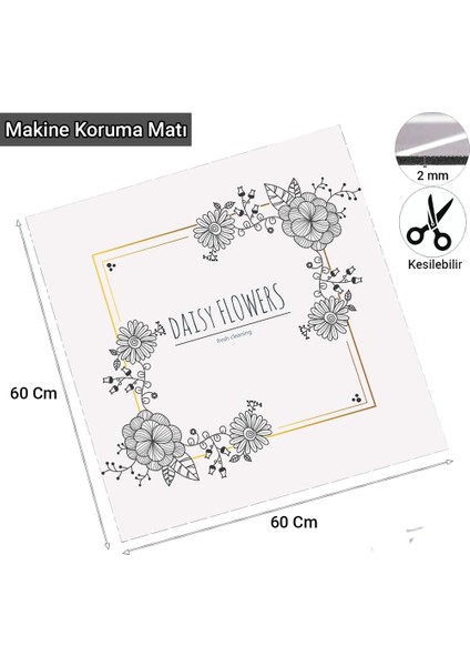 Valerine Life Çamaşır Kurutma Makinesi Örtüsü Matı Kaymaz Sıvı Geçirmez Koruyucu Yıkanır Ped 60 x 60 cm