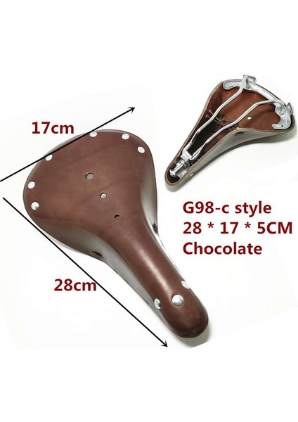 Kahve Tarzı Klasik Bisiklet Selesi Saf Inek Derisi Bisiklet Eyer Açık Sürme Için Rahat Vintage Eyer Bisiklet Yaylı Koltuk Minderi (Yurt Dışından) fiyatları