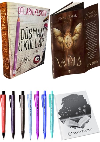 Vaveyla 1 Sönmüş Ciltli Binnur Şafak Nigiz ve Ephesus Düşman Okullar 1 Ciltli Dilara Keskin 2li Set