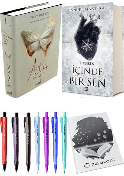 Içinde Bir Sen 1 Engerek Ciltli Binnur Şafak Nigiz ve Ateş Yanmak 1 Ciltli Filiz Puluç 2li Set