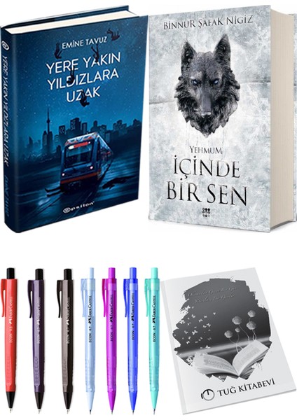 Içinde Bir Sen 3 Yehmum Ciltli Binnur Şafak Nigiz ve Yere Yakın Yıldızlara Uzak Ciltli Emine Tavuz 2li Set
