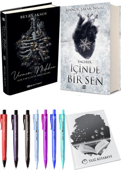 Içinde Bir Sen 1 Engerek Ciltli Binnur Şafak Nigiz ve Epsilon Vernem Nidahen Ciltli Beyza Aksoy 2li Set