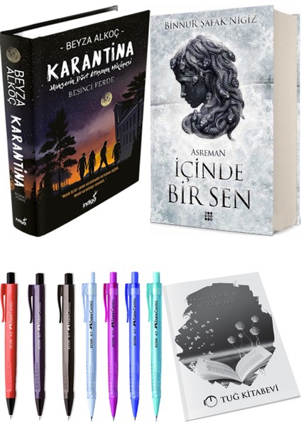 Içinde Bir Sen 2 Asreman Ciltli Binnur Şafak Nigiz ve Karantina 5 Ciltli Beyza Alkoç 2li Set