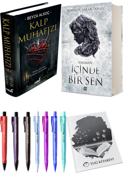 Içinde Bir Sen 2 Asreman Ciltli Binnur Şafak Nigiz ve Kalp Muhafızı 1 Ciltli Beyza Alkoç 2li Set