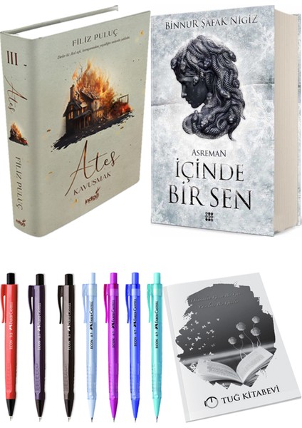 Içinde Bir Sen 2 Asreman Ciltli Binnur Şafak Nigiz ve Ateş Kavuşmak 3 Ciltli Filiz Puluç 2li Set