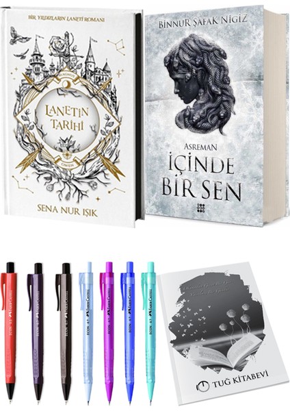 Içinde Bir Sen 2 Asreman Ciltli Binnur Şafak Nigiz ve Lanetin Tarihi Ciltli Sena Nur Işık 2li Set