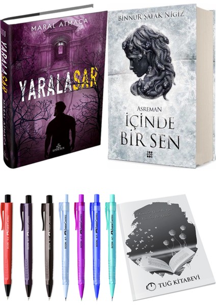 Içinde Bir Sen 2 Asreman Ciltli Binnur Şafak Nigiz ve Ephesus Yayınları Yaralasar 3 Ciltli Maral Atmaca 2li Set