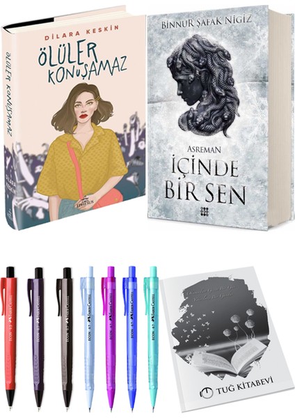 Içinde Bir Sen 2 Asreman Ciltli Binnur Şafak Nigiz ve Ephesus Ölüler Konuşamaz Ciltli Dilara Keskin 2li Set