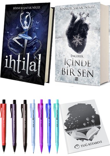 Içinde Bir Sen 1 Engerek Ciltli Binnur Şafak Nigiz ve Ihtilal 1 Zelzele Ciltli Binnur Şafak Nigiz 2li Set
