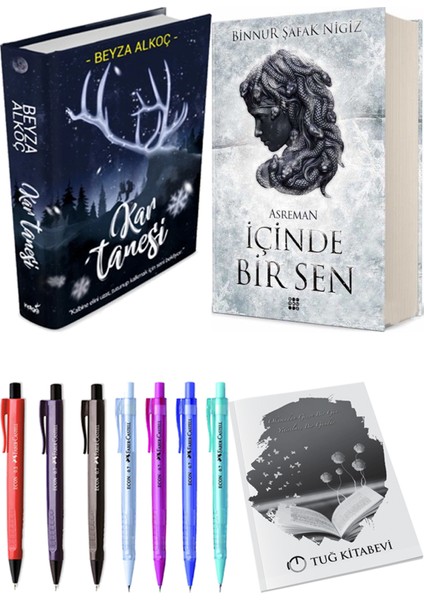 Içinde Bir Sen 2 Asreman Ciltli Binnur Şafak Nigiz ve Kar Tanesi Ciltli Beyza Alkoç 2li Set