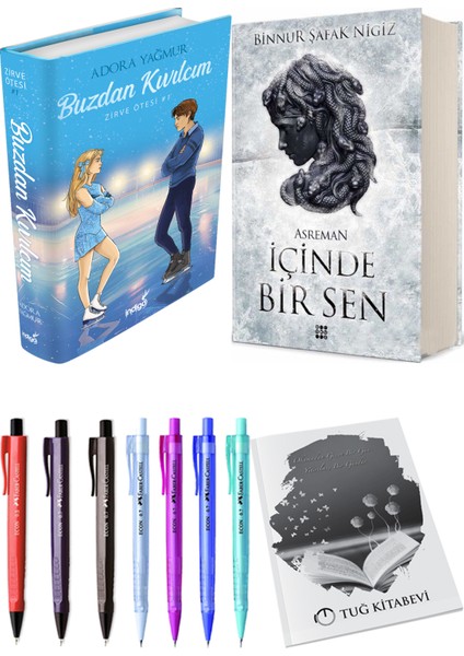 Içinde Bir Sen 2 Asreman Ciltli Binnur Şafak Nigiz ve Buzdan Kıvılcım Ciltli Adora Yağmur 2li Set