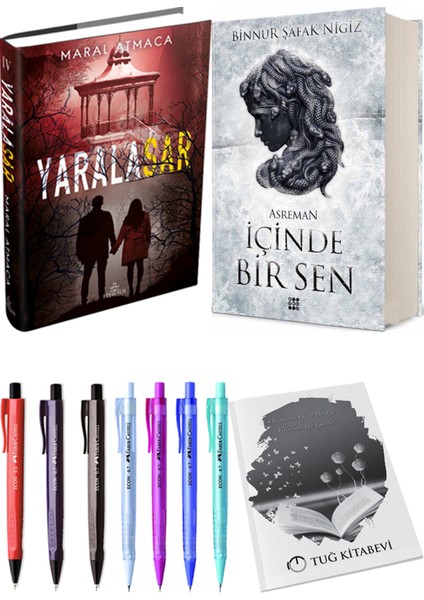 Içinde Bir Sen 2 Asreman Ciltli Binnur Şafak Nigiz ve Ephesus Yayınları Yaralasar 4 Ciltli Maral Atmaca 2li Set