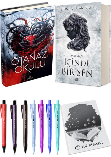 Içinde Bir Sen 2 Asreman Ciltli Binnur Şafak Nigiz ve Ephesus Ötanazi Okulu 4 Ciltli Maral Atmaca 2li Set