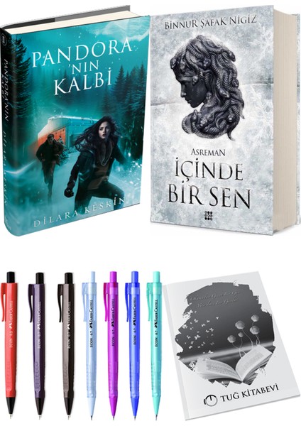 Içinde Bir Sen 2 Asreman Ciltli Binnur Şafak Nigiz ve Ephesus Pandora'nın Kalbi 2 Ciltli Dilara Keskin 2li Set