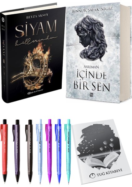 Içinde Bir Sen 2 Asreman Ciltli Binnur Şafak Nigiz ve Epsilon Yayınevi Siyam 3 Ciltli Beyza Aksoy 2li Set