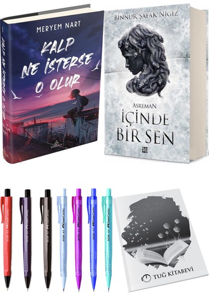 Içinde Bir Sen 2 Asreman Ciltli Binnur Şafak Nigiz ve Kalp Ne Isterse O Olur 1 Ciltli Meryem Nart 2li Set