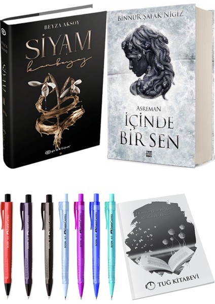Içinde Bir Sen 2 Asreman Ciltli Binnur Şafak Nigiz ve Epsilon Yayınevi Siyam 2 Ciltli Beyza Aksoy 2li Set