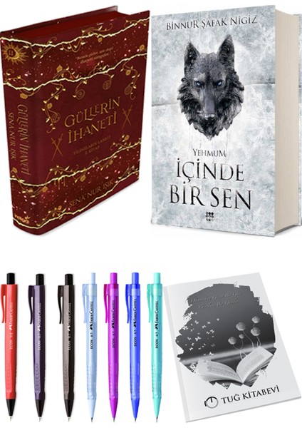 Içinde Bir Sen 3 Yehmum Ciltli Binnur Şafak Nigiz ve Güllerin Ihaneti 2 Ciltli Sena Nur Işık 2li Set