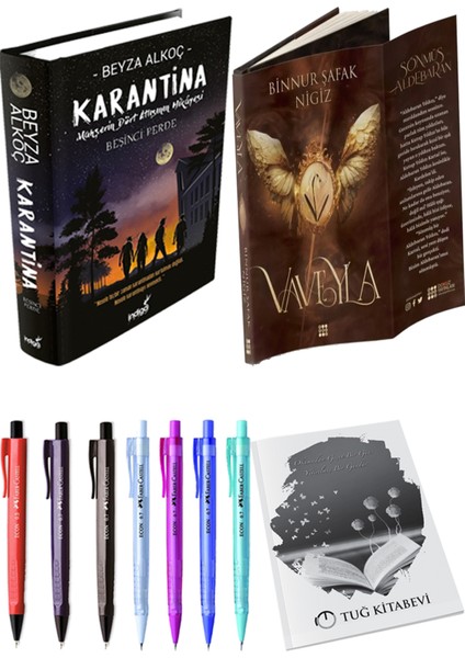 Vaveyla 1 Sönmüş Ciltli Binnur Şafak Nigiz ve Karantina 5 Ciltli Beyza Alkoç 2li Set