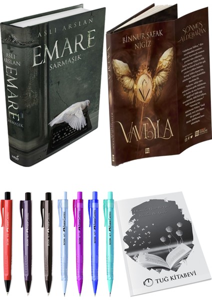 Vaveyla 1 Sönmüş Ciltli Binnur Şafak Nigiz ve Emare Sarmaşık Ciltli Aslı Arslan 2li Set