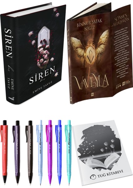 Vaveyla 1 Sönmüş Ciltli Binnur Şafak Nigiz ve Siren Bir Ciltli Emine Tavuz 2li Set